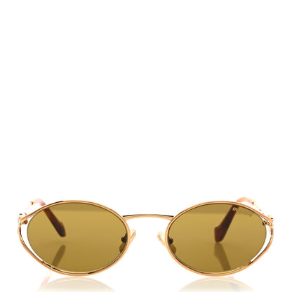 Miu Miu Metal Oval Sunglasses SMU52Y Tortoise 2 of 8