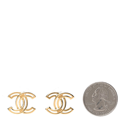 Chanel Metal Obazine CC Earrings Gold 2 of 6