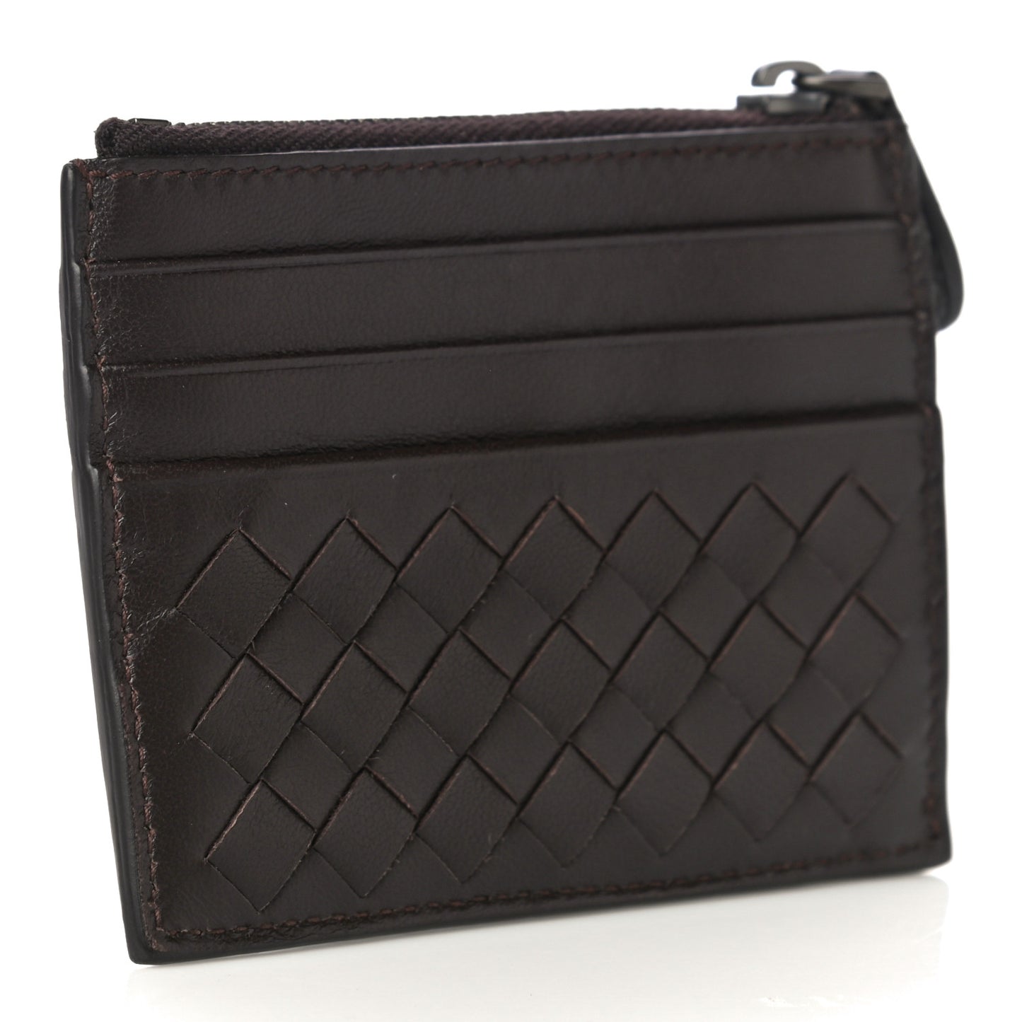 Nappa Intrecciato Zip Card Case
