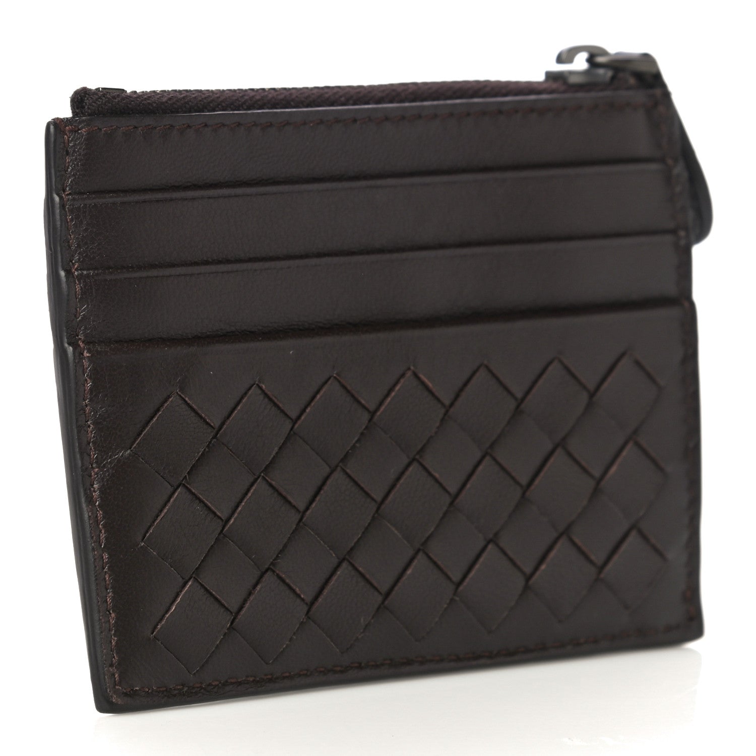 Bottega Veneta Nappa Intrecciato Zip Card Case 3 of 9