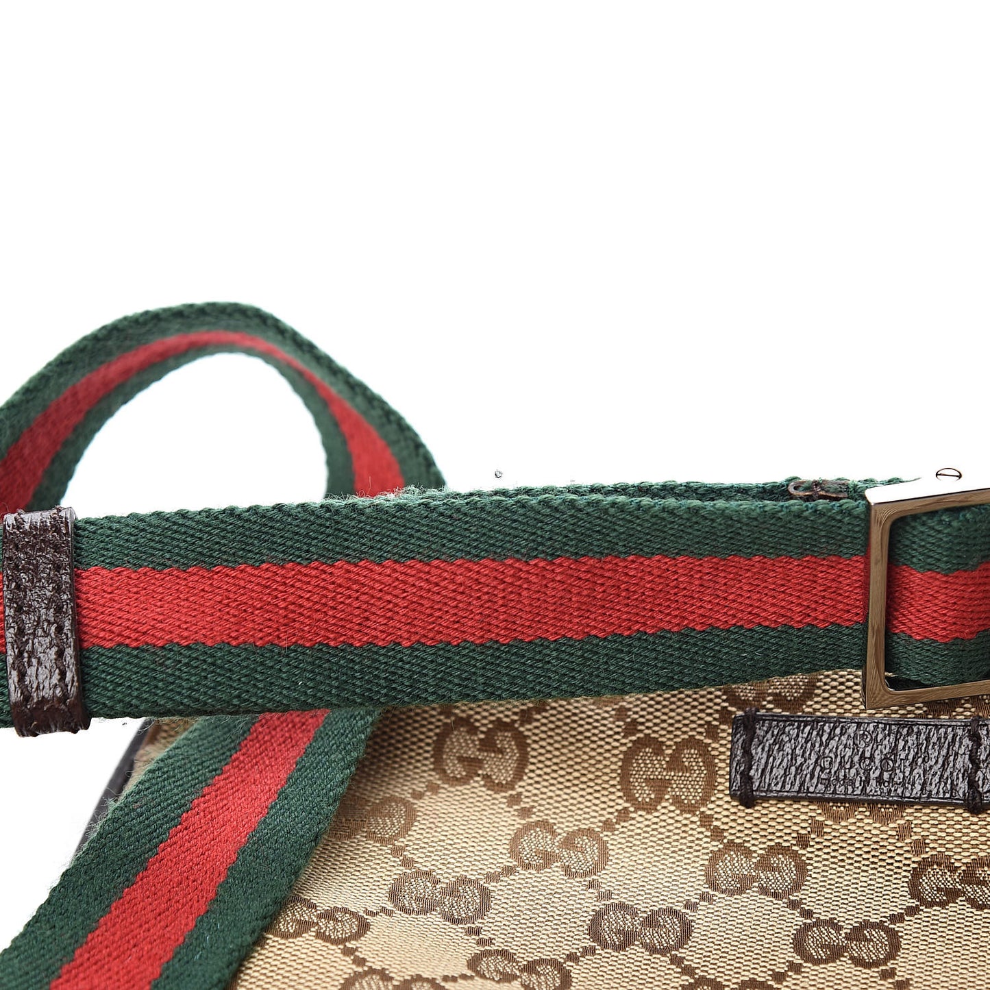 Monogram Web Medium Flat Messenger Bag Brown