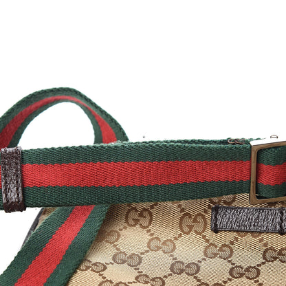 Gucci Monogram Web Medium Flat Messenger Bag Brown 11 of 12