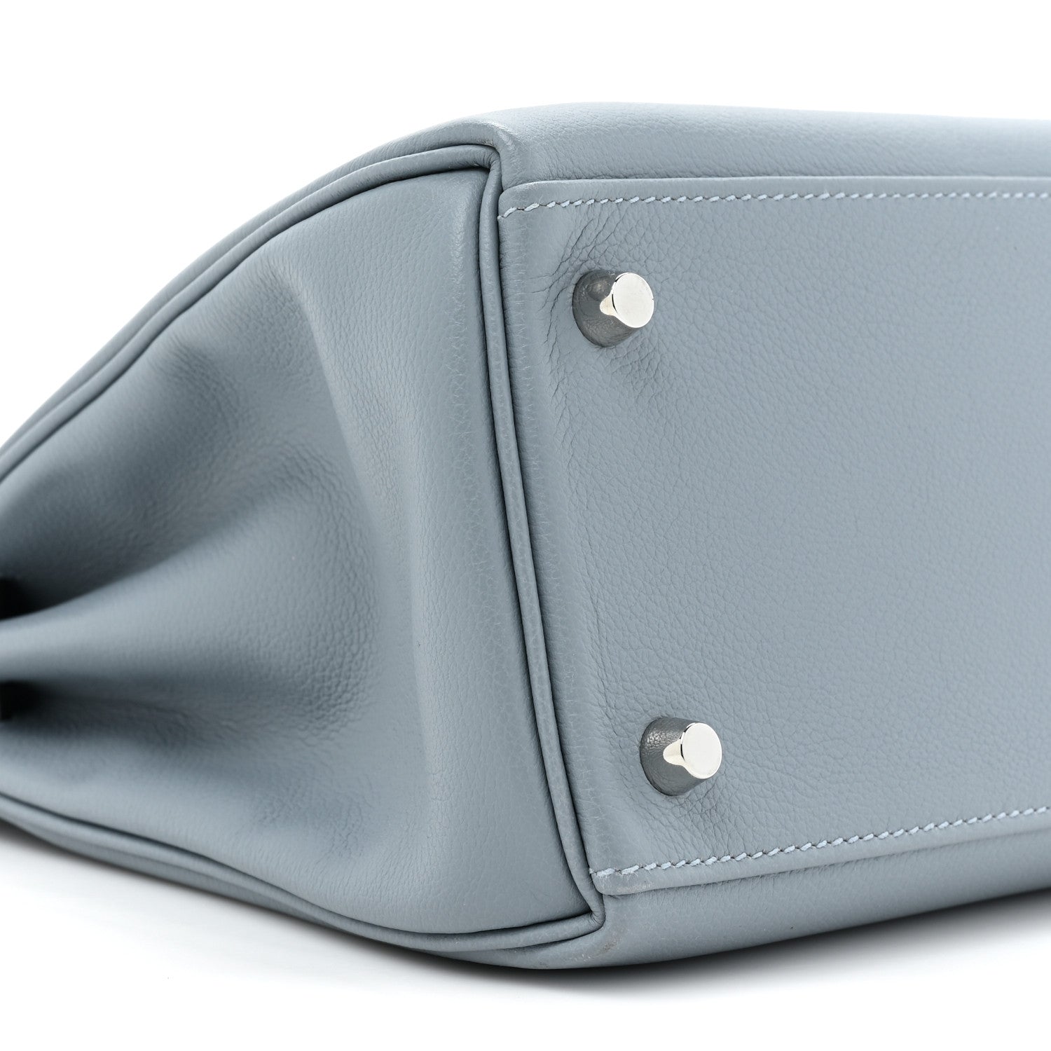 Hermes Evercolor Kelly Retourne 28 Bleu Lin 8 of 11