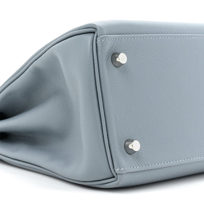 Hermes Evercolor Kelly Retourne 28 Bleu Lin 8 of 11