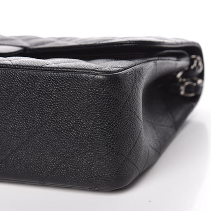 Chanel Caviar Quilted Jumbo Double Flap Black 6 of 13