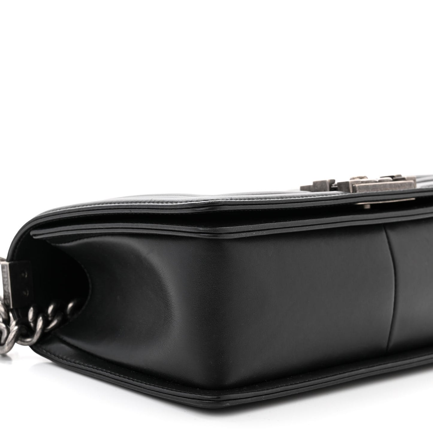 Lambskin Quilted Medium Boy Flap Black