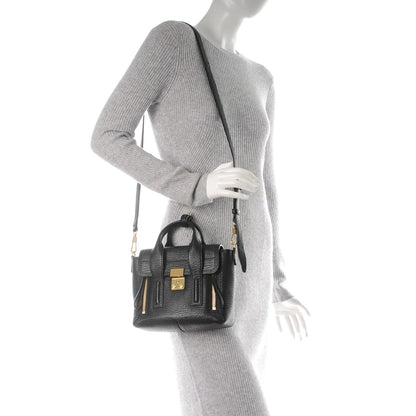 3.1 Phillip Lim 3.1 Textured Calfskin Mini Pashli Satchel Black 2 of 7