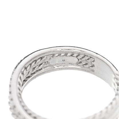 David Yurman Sterling Silver Diamond 7mm Crossover Ring 59 8.75 5 of 5