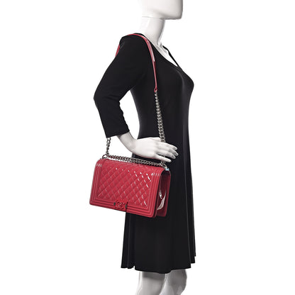 Chanel Patent Calfskin New Medium Plexiglass Boy Flap Pink 2 of 13