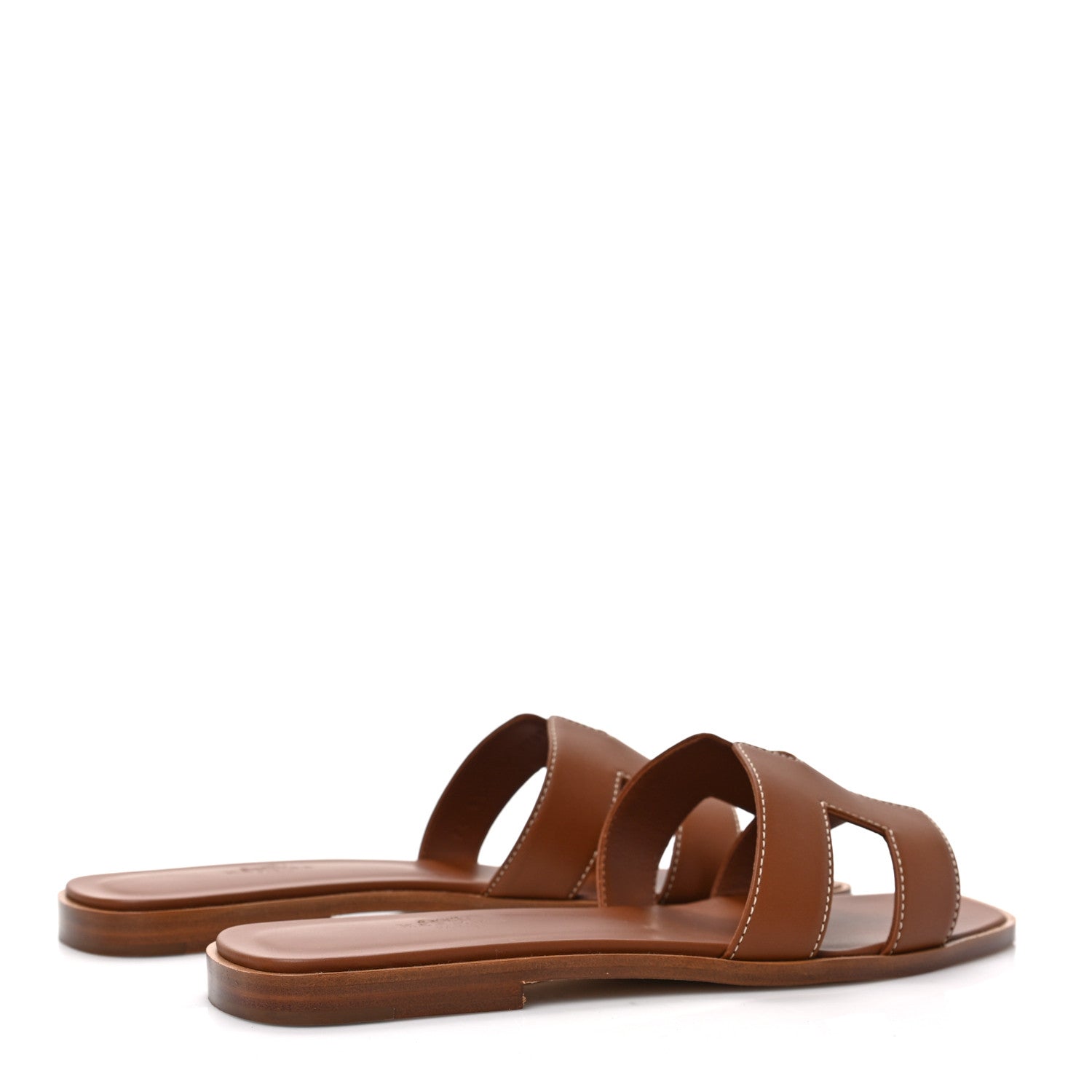 Hermes Box Calfskin Oran Sandals 39 Gold 4 of 8