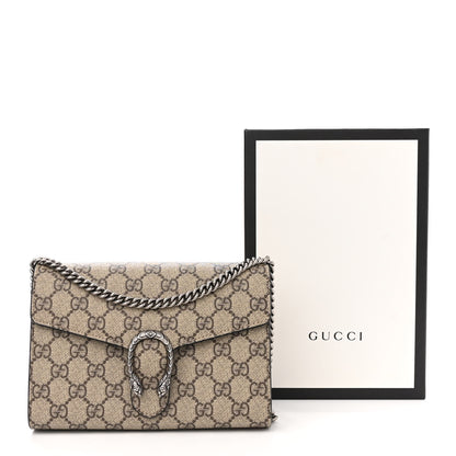 Gucci GG Supreme Monogram Mini Dionysus Chain Wallet Beige Black 11 of 11