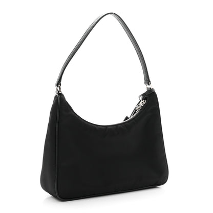 Prada Tessuto Nylon Saffiano Mini Re-Edition 2005 Bag Black 3 of 12
