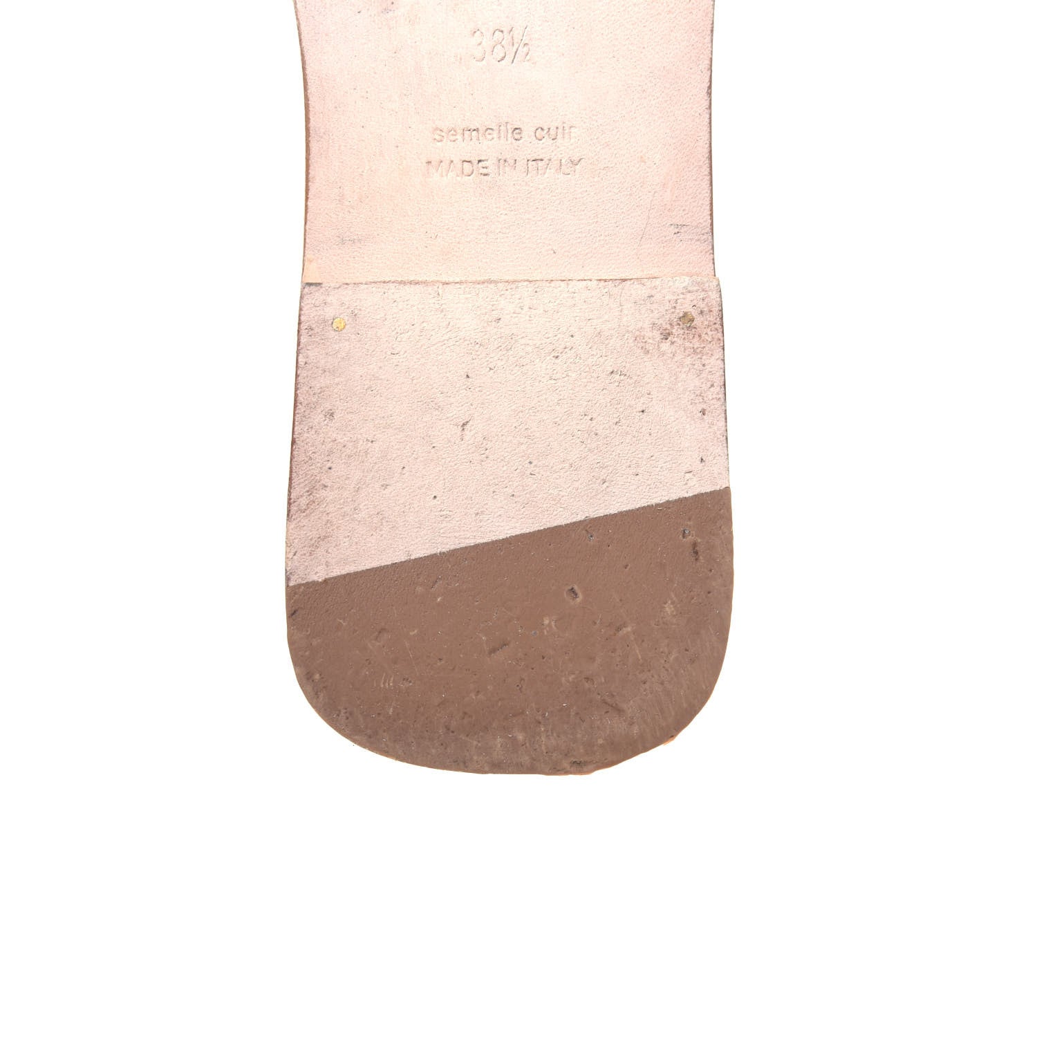 Hermes Box Calfskin Oran Sandals 38.5 Gold 10 of 16