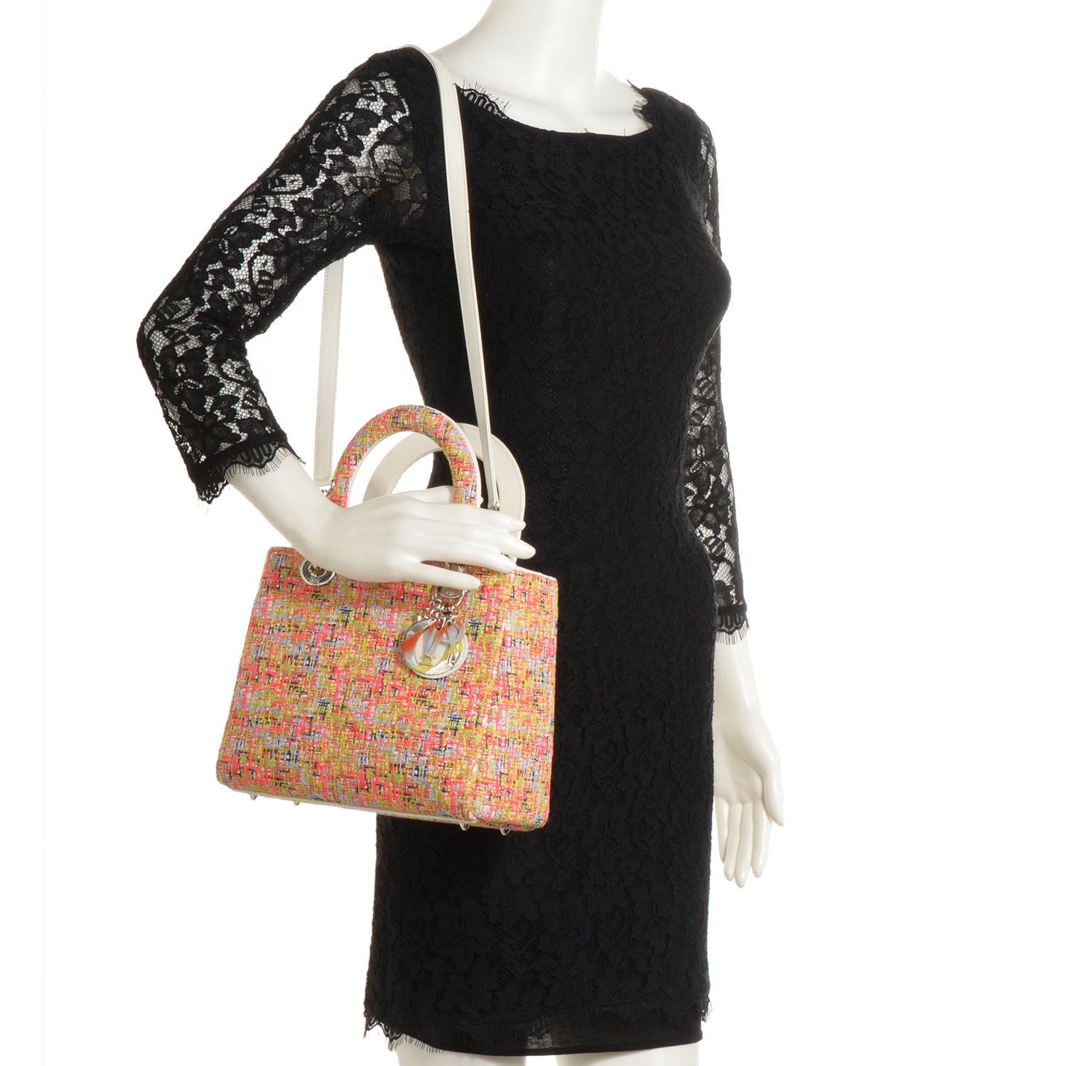 Christian Dior Lambskin Embroidered Medium Lady Dior Multicolor 2 of 7