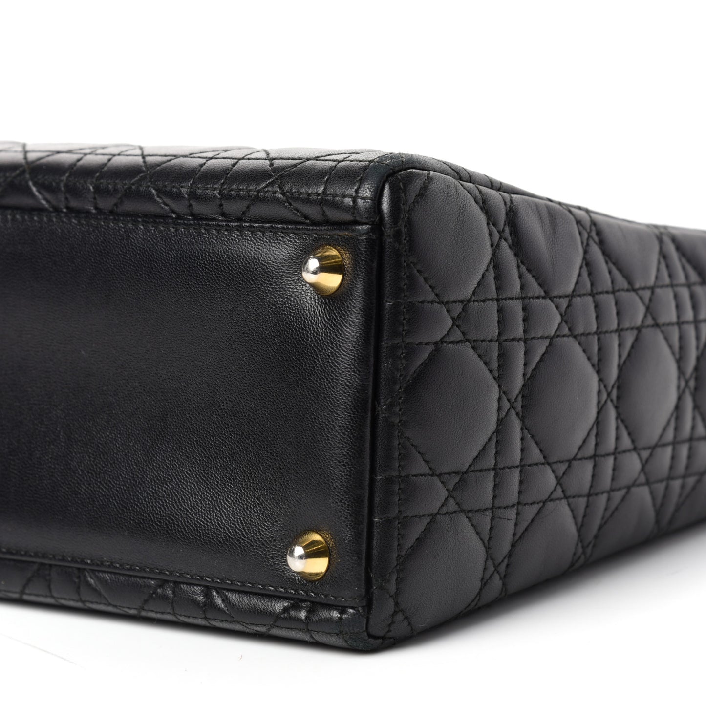 Lambskin Cannage Large Lady Dior Black