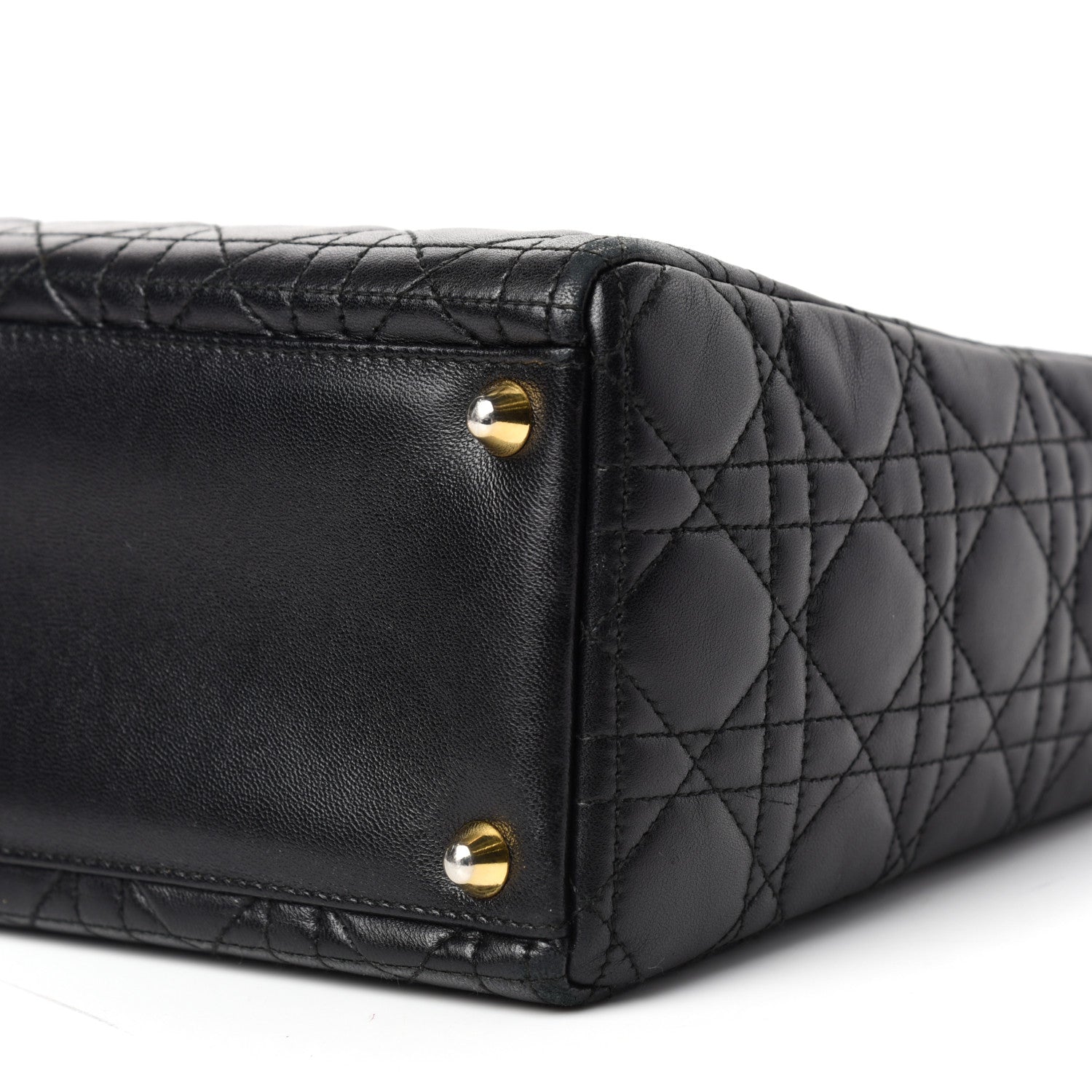 Christian Dior Lambskin Cannage Large Lady Dior Black 8 of 9
