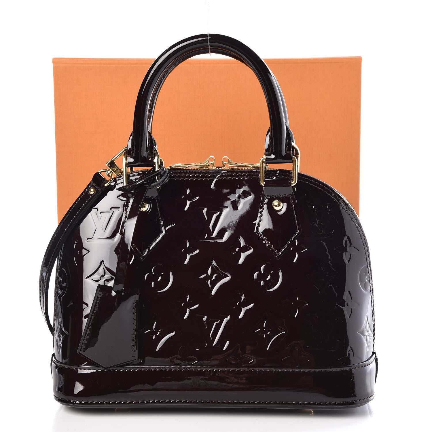 Louis Vuitton Vernis Alma BB Amarante 10 of 10