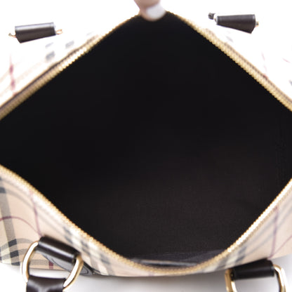 Burberry Haymarket Check Small Chester Bowling Bag Chocolate 4 of 9