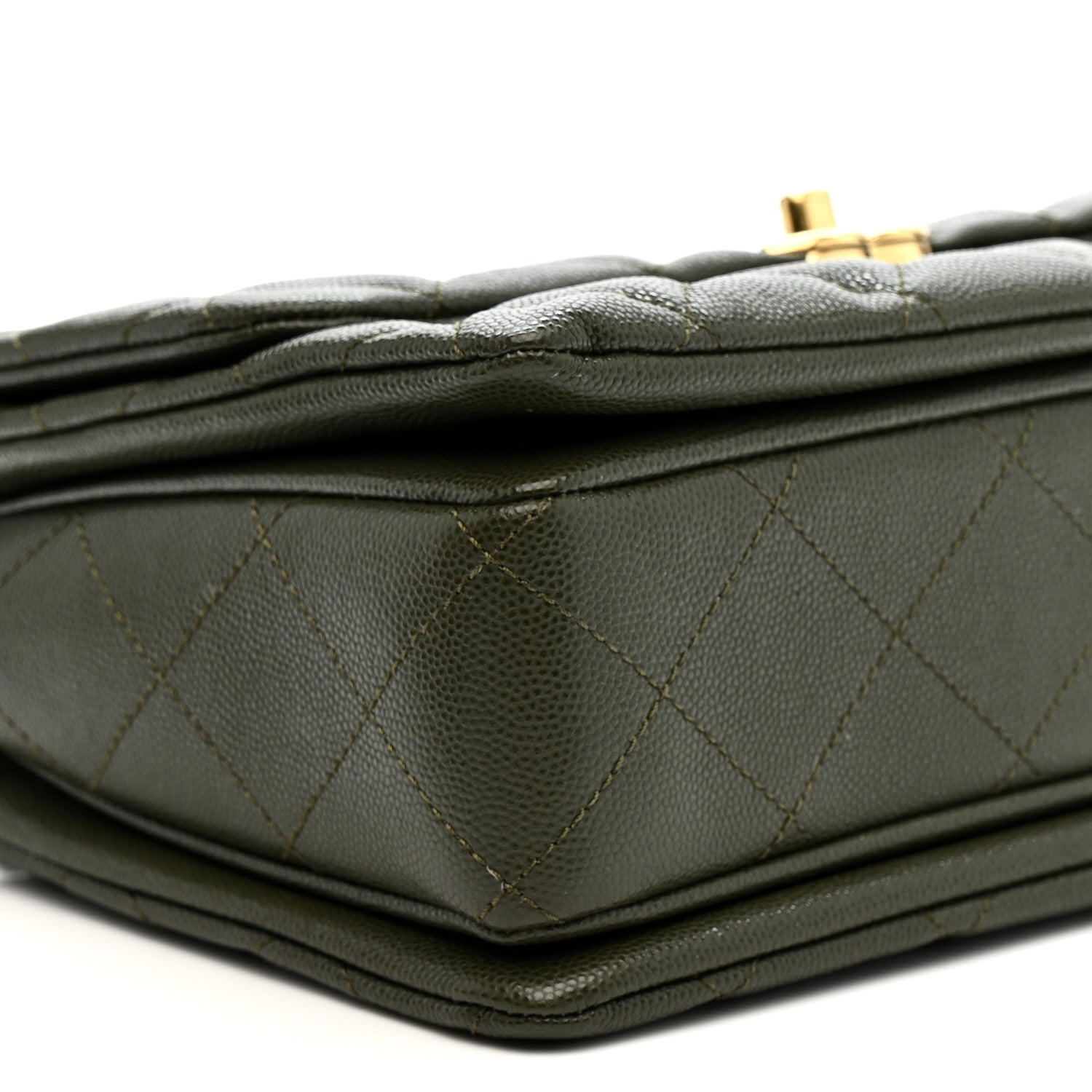 Chanel Caviar Quilted Mini Coco First Flap Khaki 9 of 12