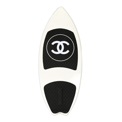 Chanel PVC Carbon Vinyl Acetate Wakesurf Surfboard Black White 1 of 7