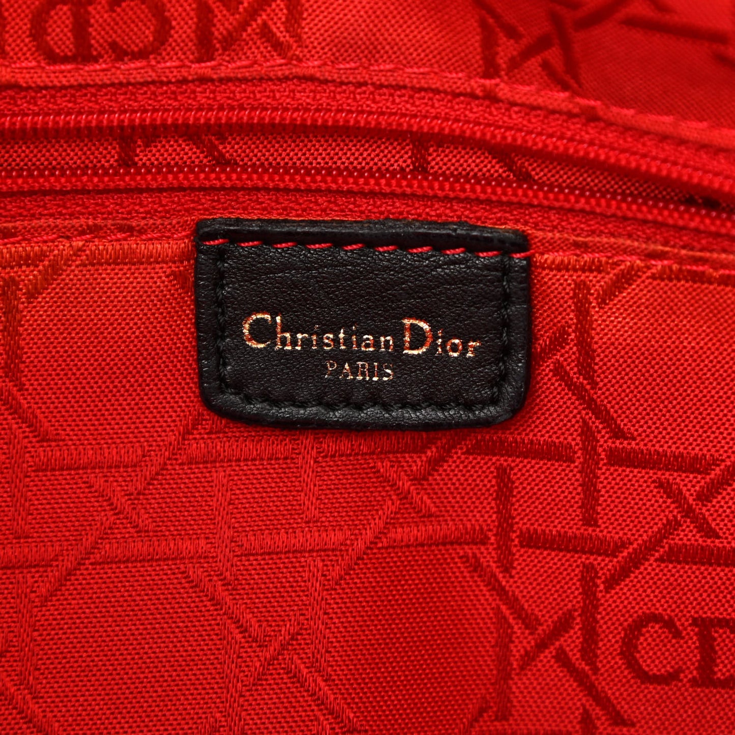 Lambskin Cannage Large Lady Dior Black