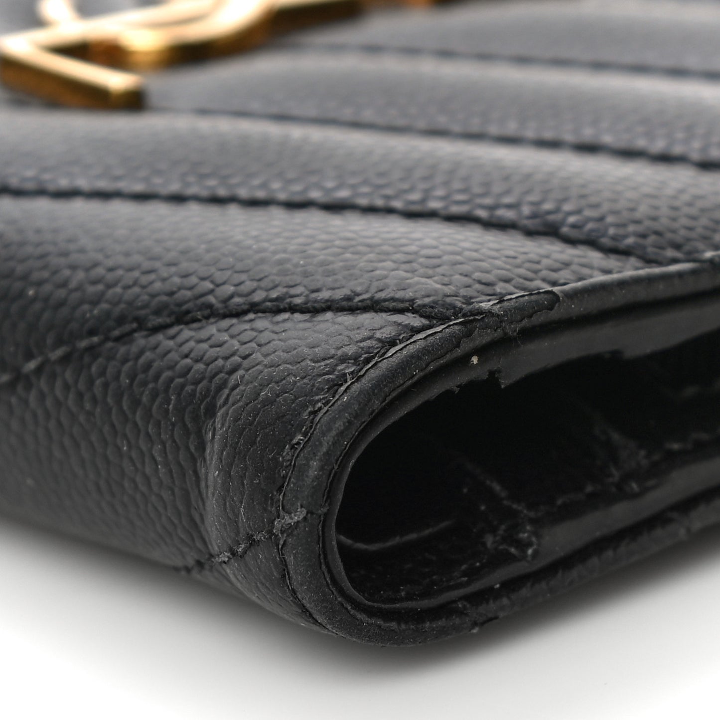 Grain De Poudre Matelasse Chevron Monogram Zipped Card Case Black