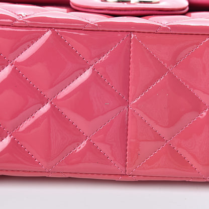 Chanel Patent Quilted Jumbo Double Flap Pink 12 of 16