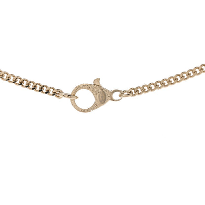 Chanel Lambskin Crystal CC Number 5 Pendant Necklace Gold Black 5 of 6