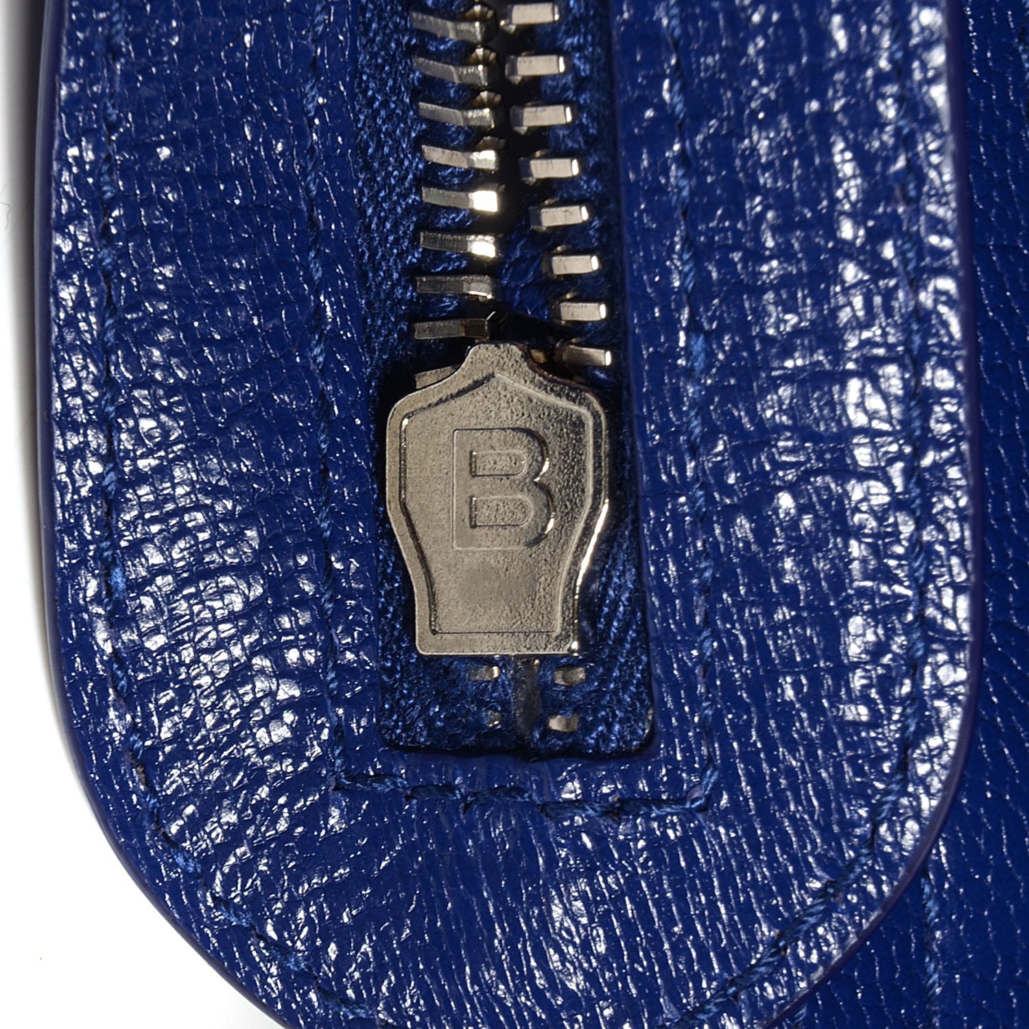 Balenciaga Chevre Silver Metallic Edge Hardware City Bleu Roi 7 of 12