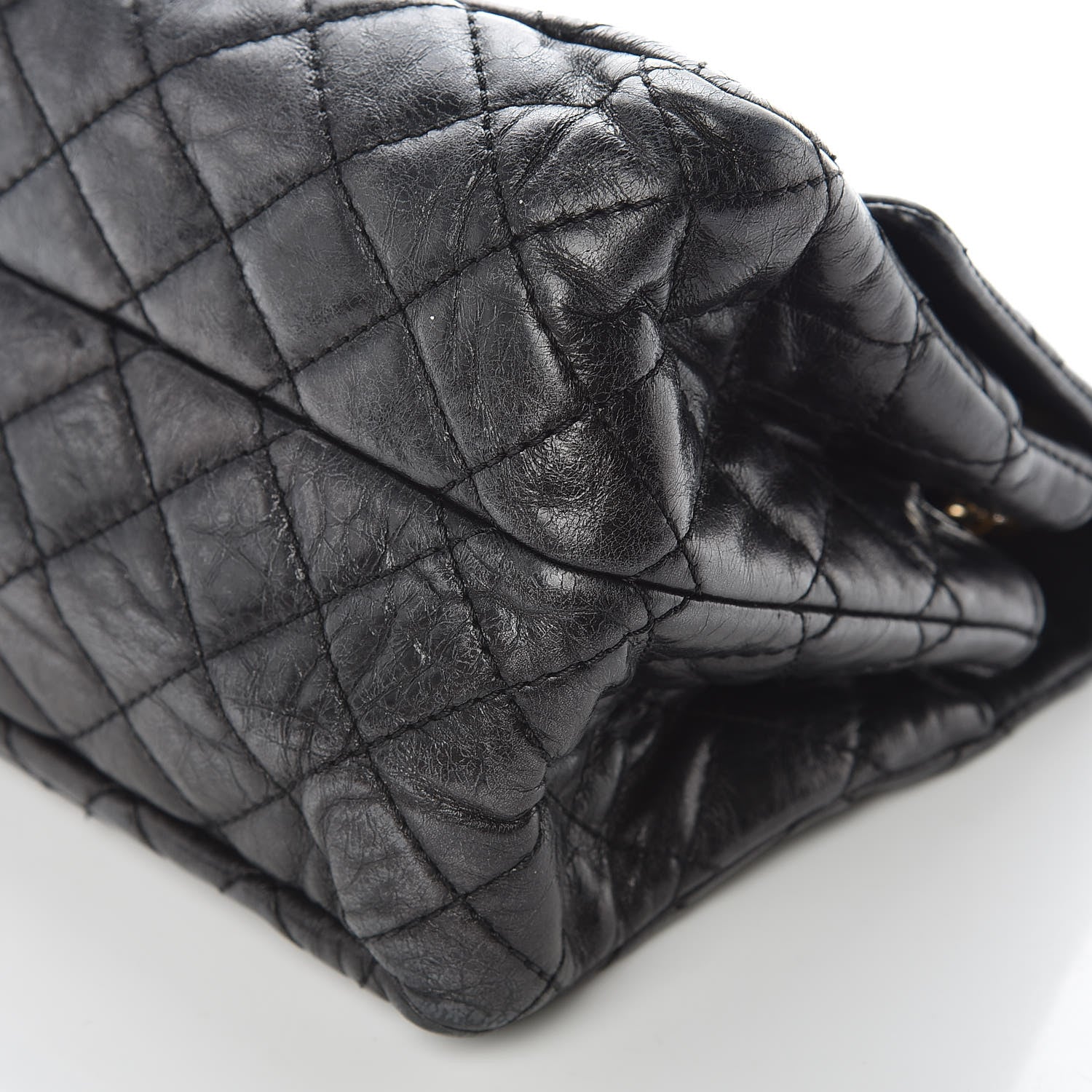 Chanel Metallic Aged Calfskin Accordion Reissue 2.55 Flap Dark Silver 6 of 9