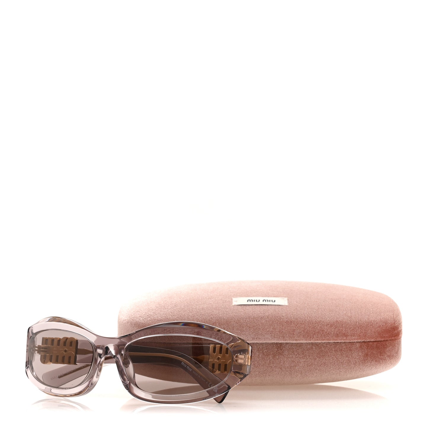 Transparent Acetate Oval Sunglasses SMU14Z Purple