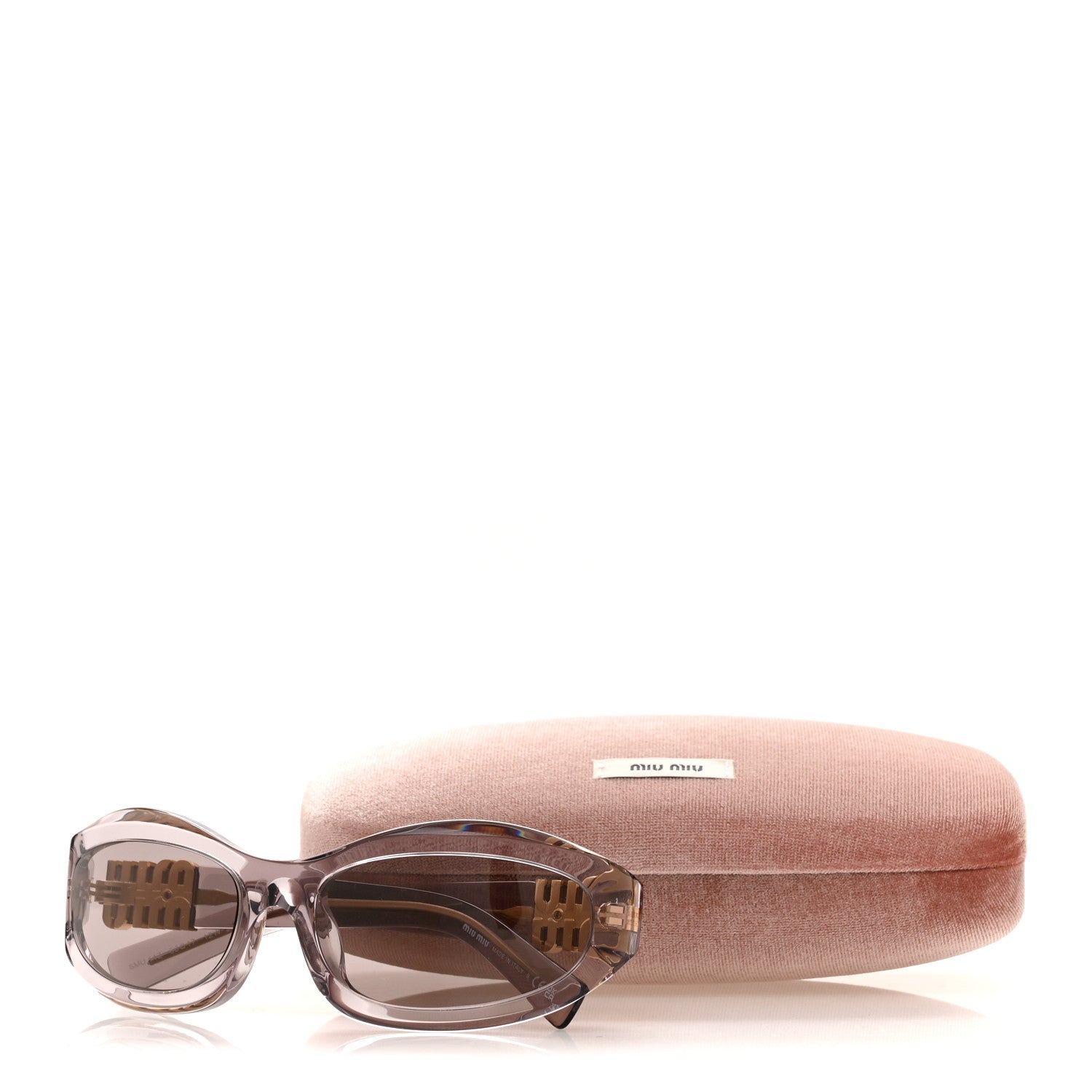 Miu Miu Transparent Acetate Oval Sunglasses SMU14Z Purple 8 of 8