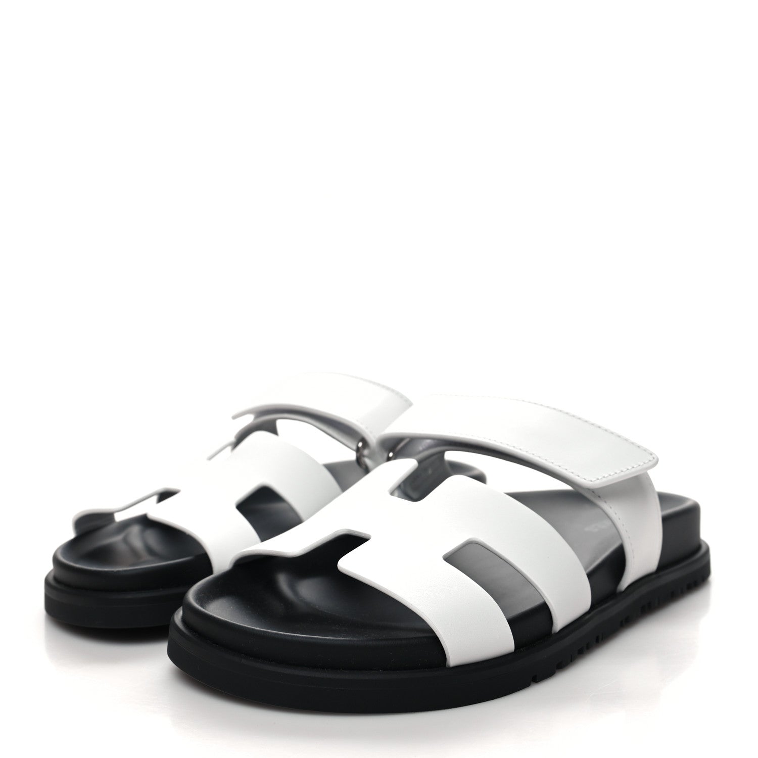 Hermes Calfskin Womens Chypre Sandals 36 White 3 of 9