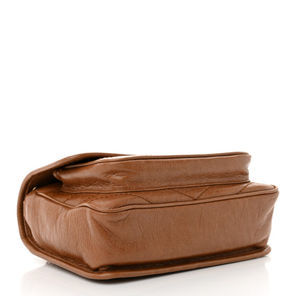 Saint Laurent Crinkled Calfskin Matelasse Monogram Baby Niki Chain Satchel Light Caramel 4 of 10