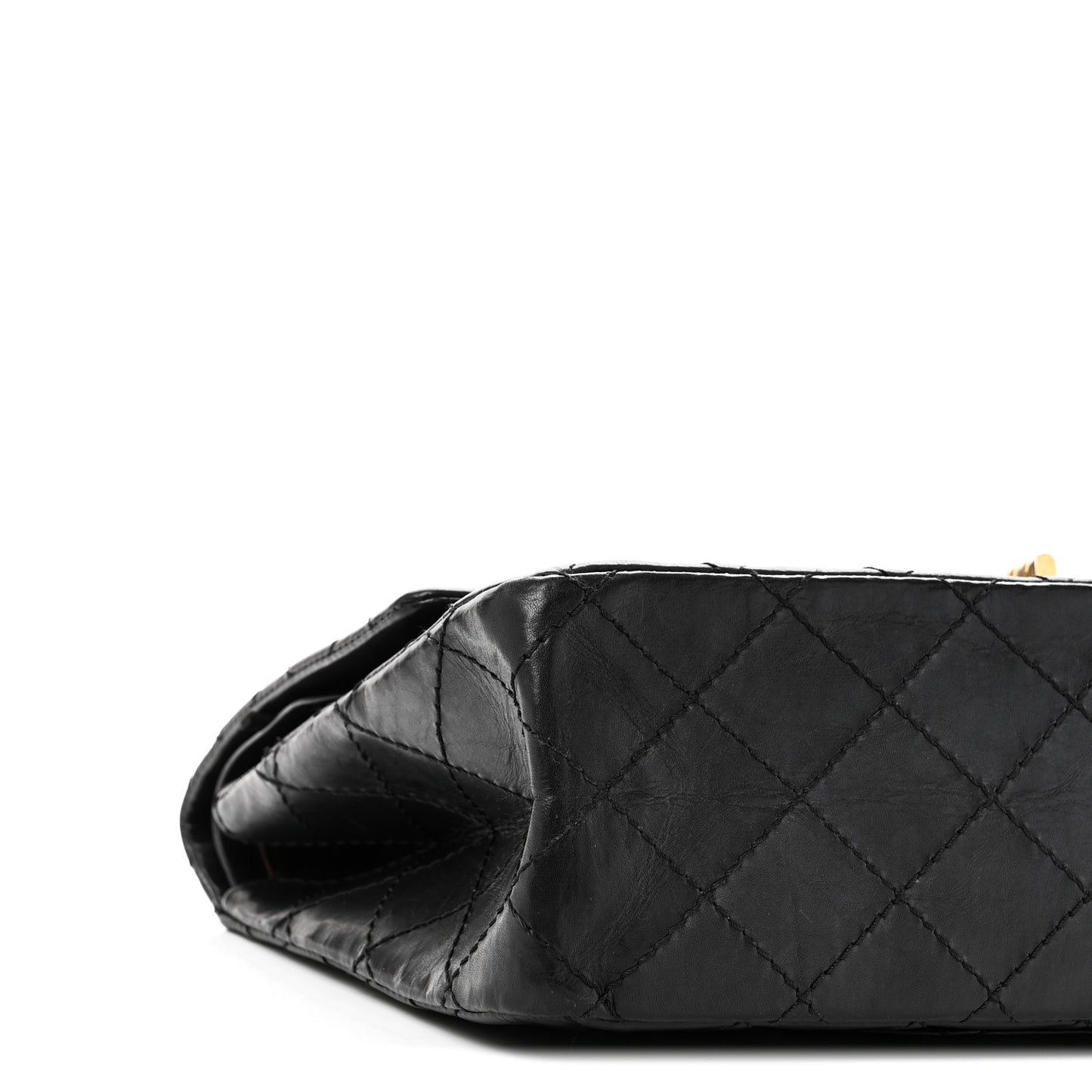 Aged Calfskin Quilted 2.55 Reissue 226 Flap Black