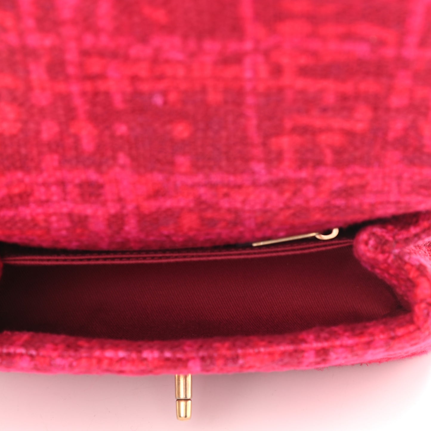 Tweed Mini Coco Handle Flap Fuchsia