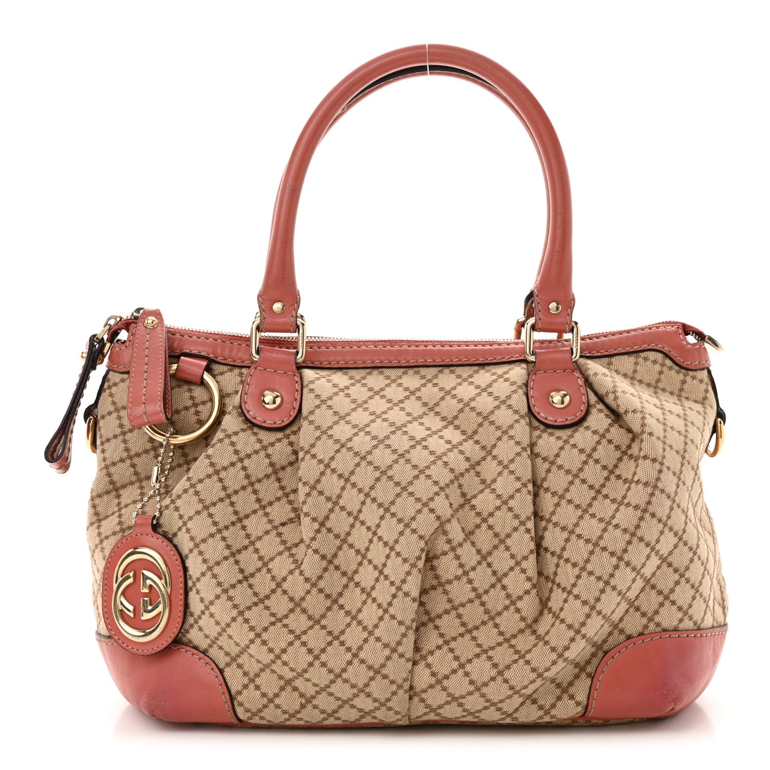 Gucci Diamante Medium Sukey Top Handle Bag Coral 1 of 21