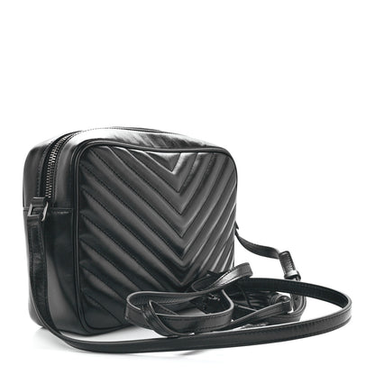 Saint Laurent Calfskin Matelasse Monogram Lou Camera Bag Black 3 of 11