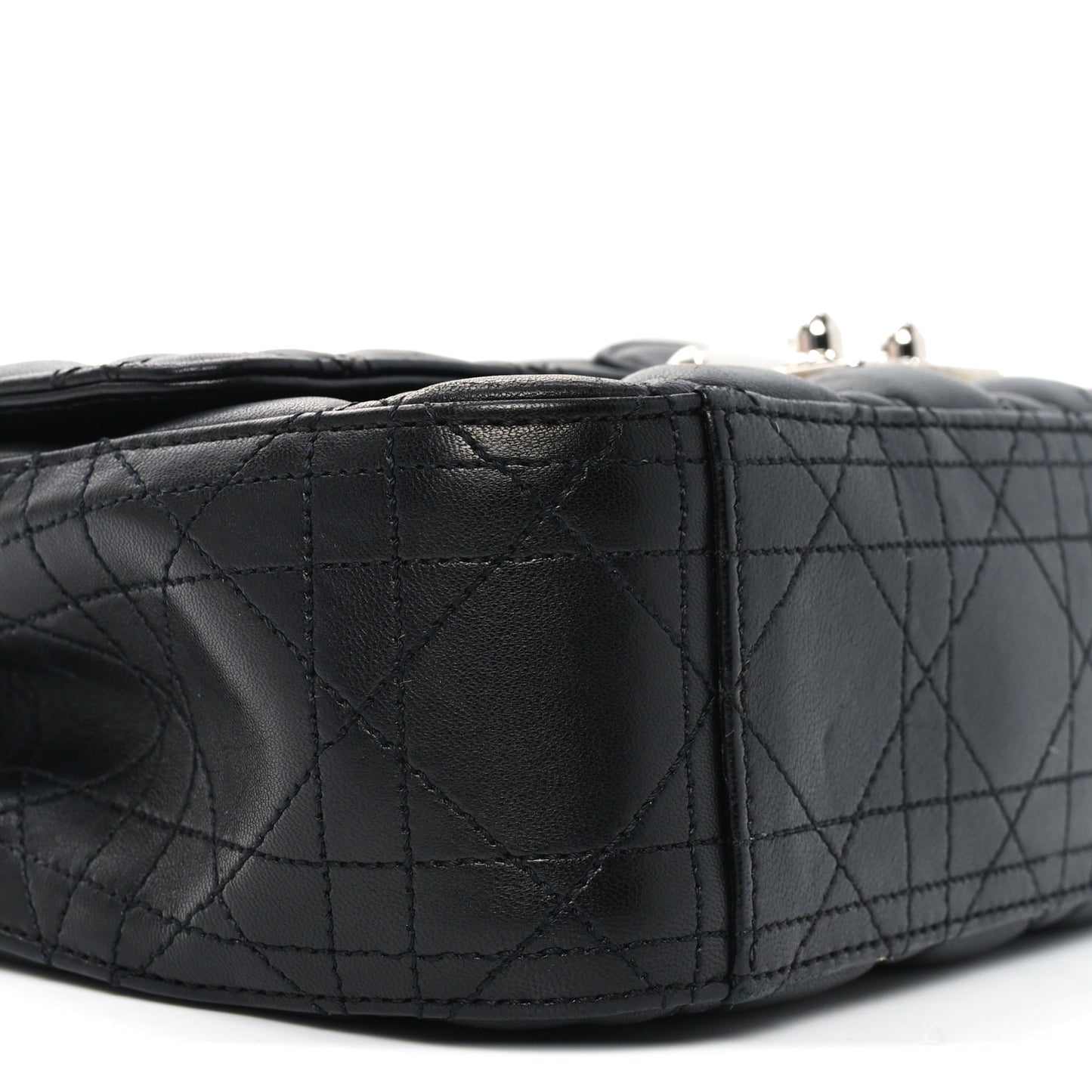 Lambskin Cannage Medium Miss Dior Flap Black