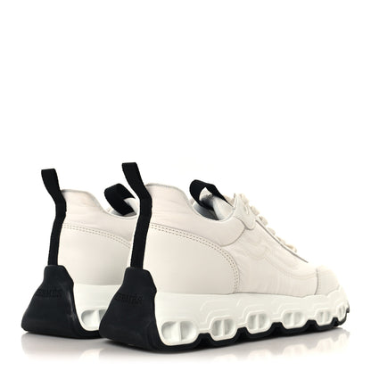 Hermes Parachute Fabric Calfskin Impulse Sneakers 36 White 5 of 9