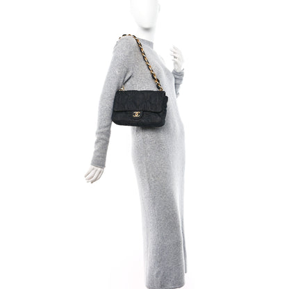 Chanel Denim Quilted Medium Funky Town Flap Black 2 of 10
