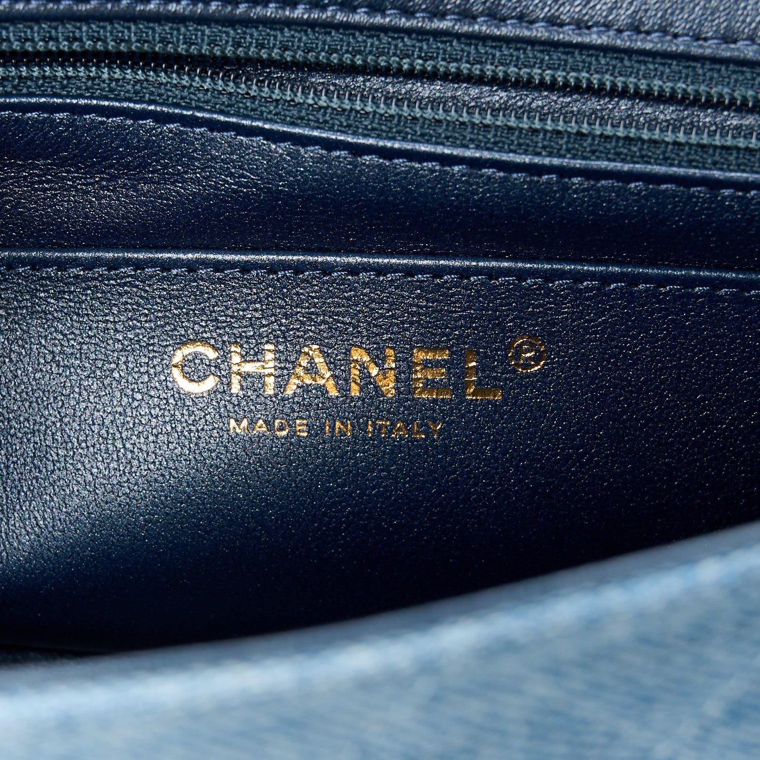 Chanel Washed Denim Quilted Mini Rectangular Flap Blue 6 of 12