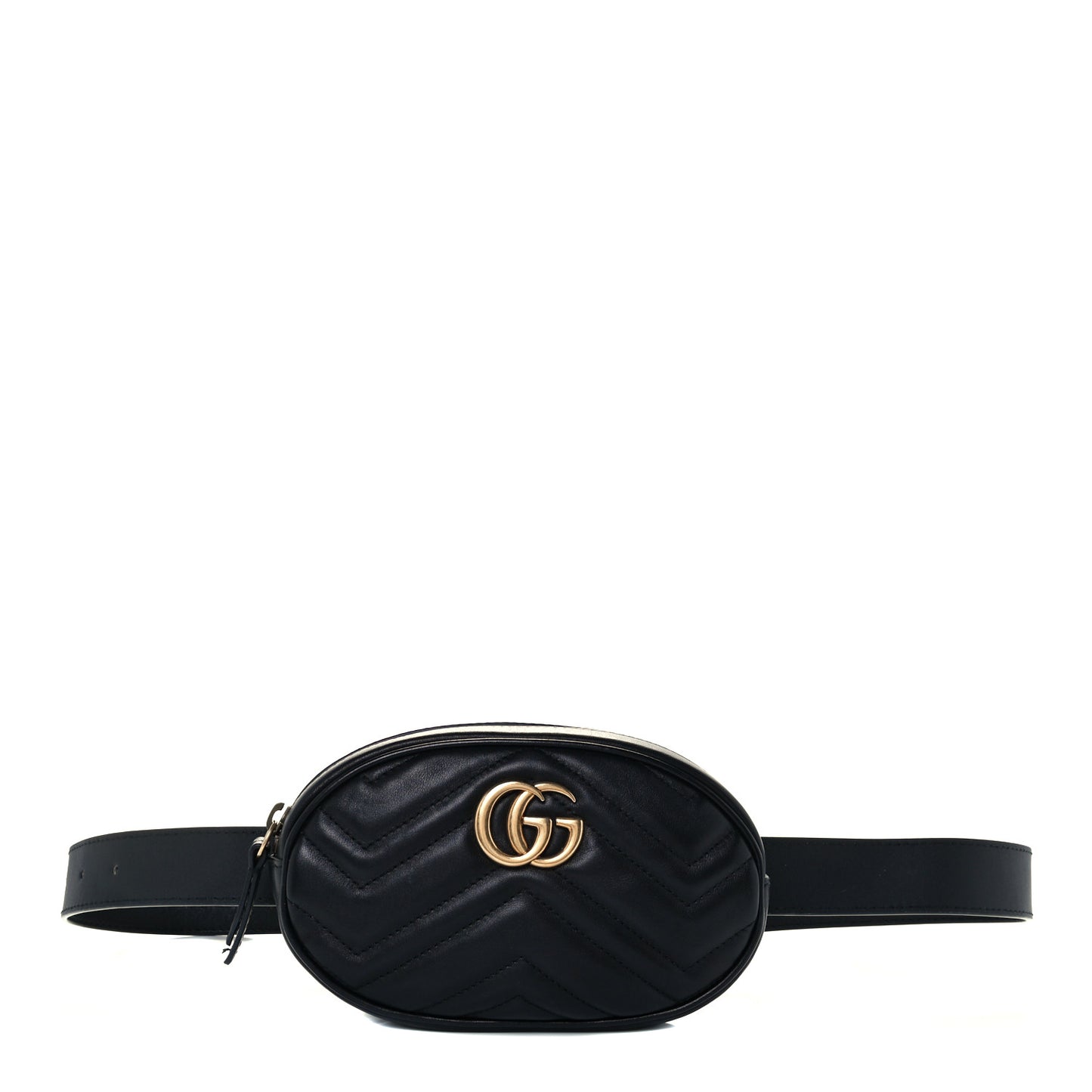 Calfskin Matelasse GG Marmont Belt Bag 95 38 Black