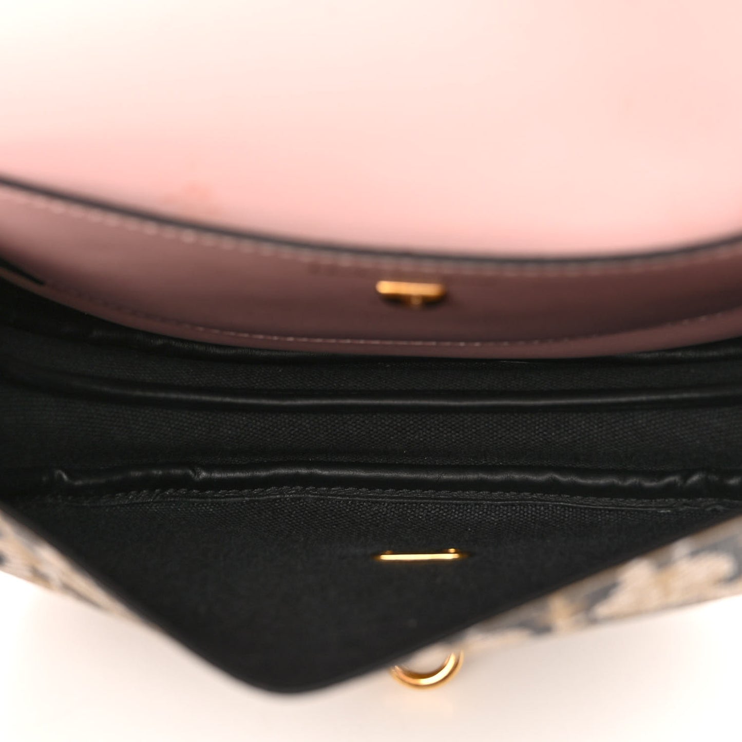 Canvas Calfskin Gancini Saddle Bag Yellow Multicolor