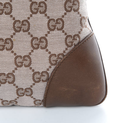 Gucci Monogram Lobster Clasp Jackie O Hobo Brown 13 of 16