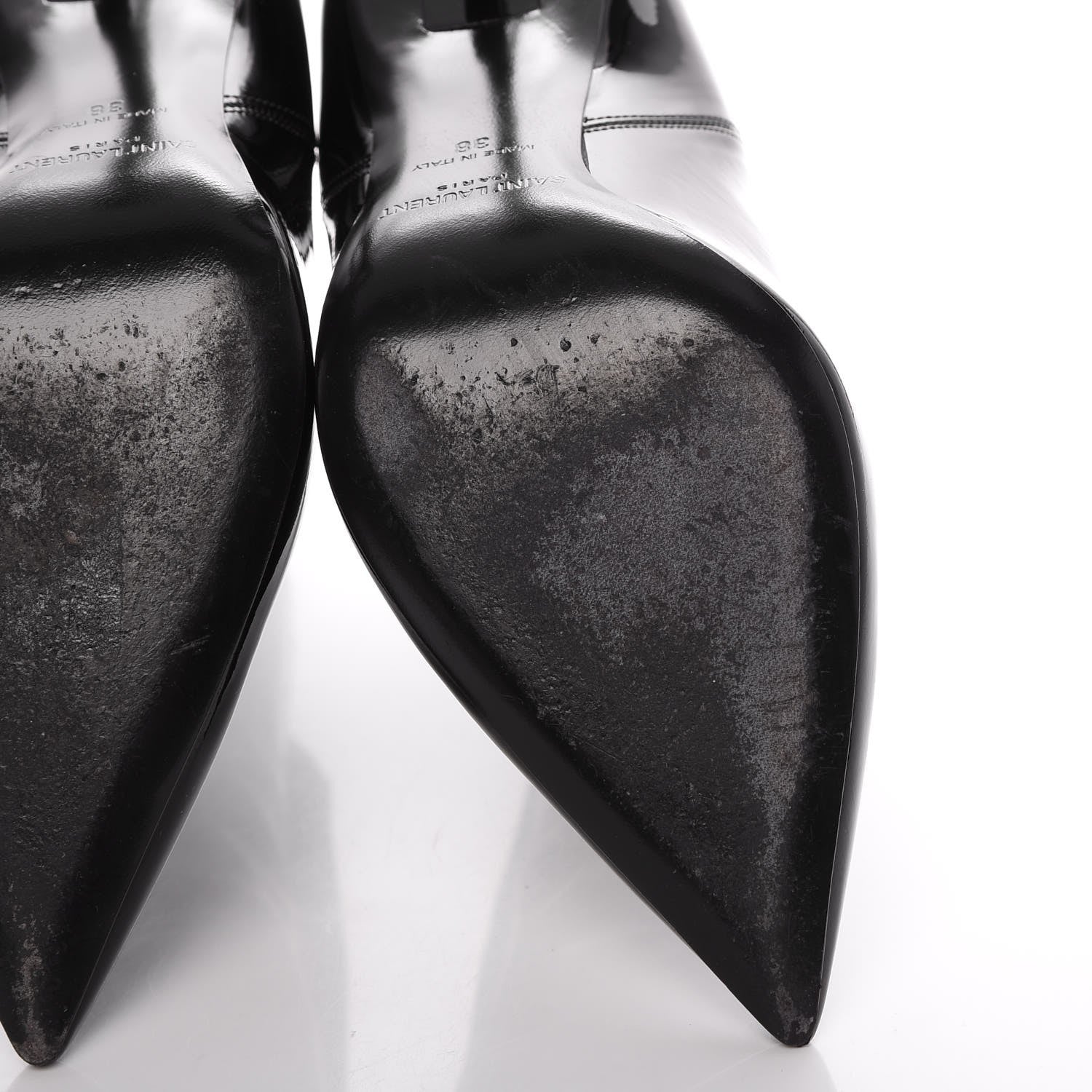 Saint Laurent Patent Opyum Booties 38 Black 9 of 12
