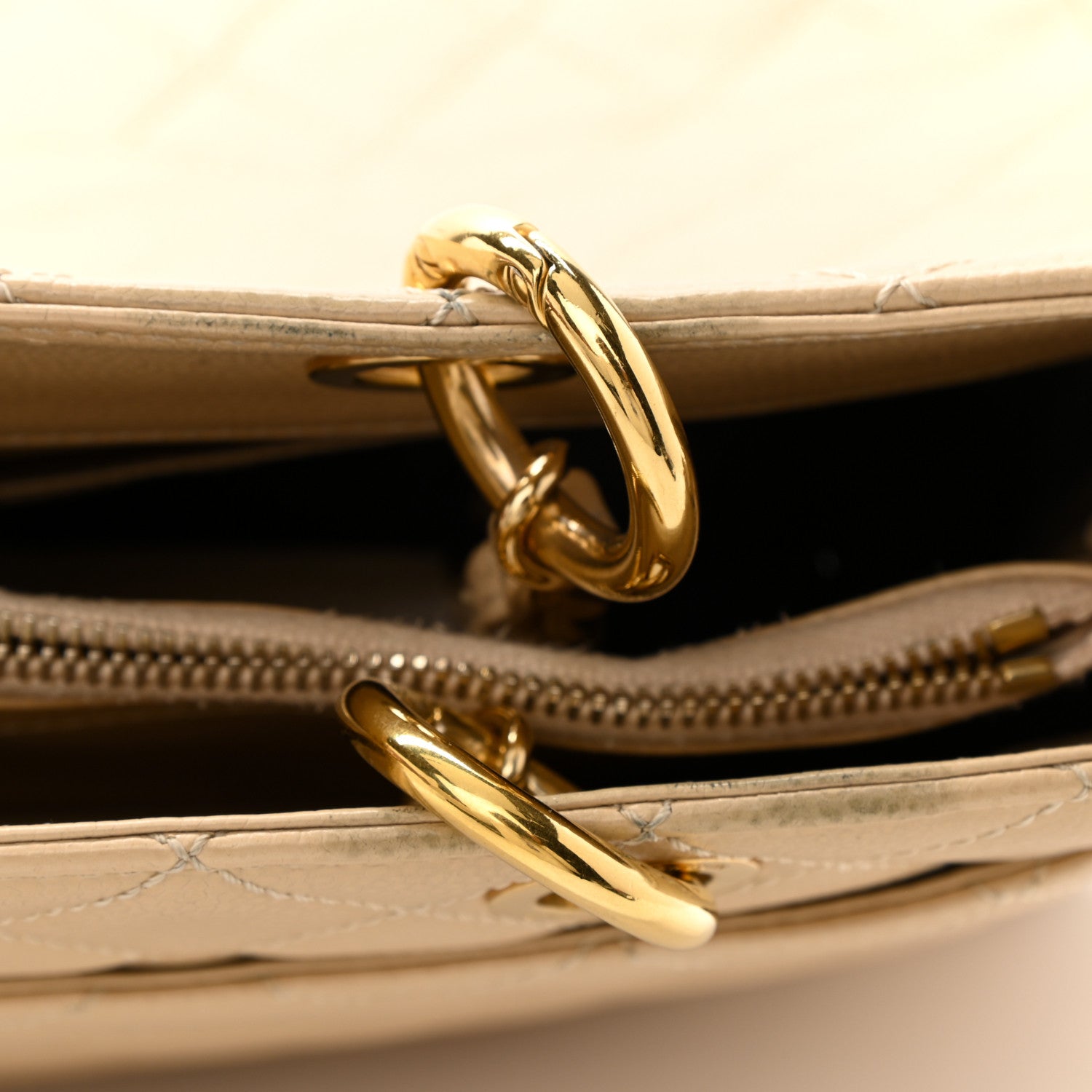 Chanel Caviar Quilted Grand Shopping Tote GST Beige Clair 12 of 14