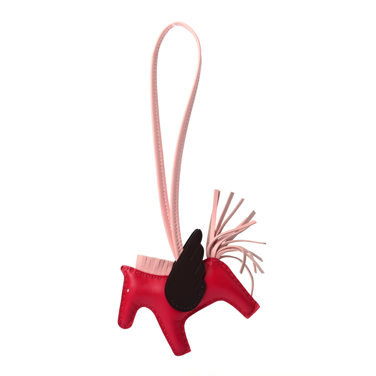 Hermes Milo Lambskin Grigri Rodeo Pegase Horse Bag Charm PM Framboise Rose Sakura Rouge Sellier 1 of 4