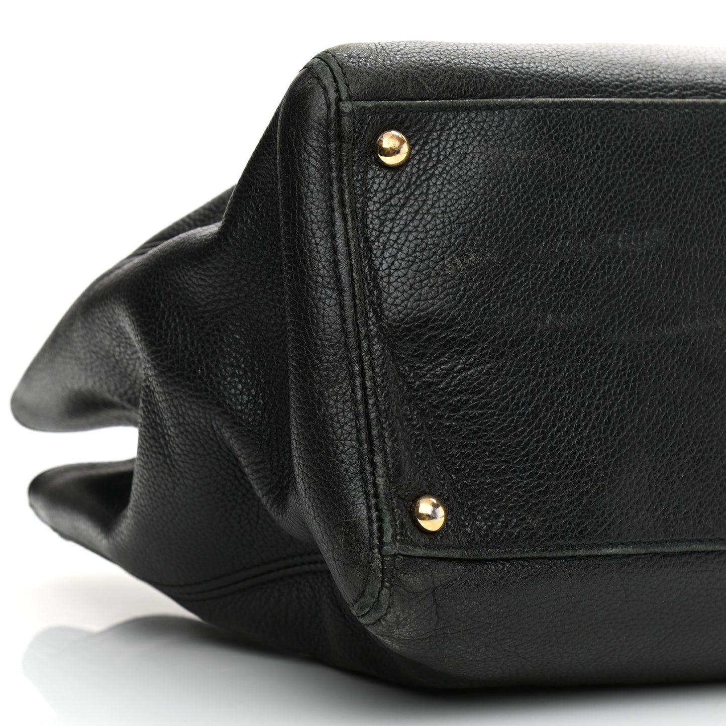 Calfskin Cerf Executive Shopper Tote Black