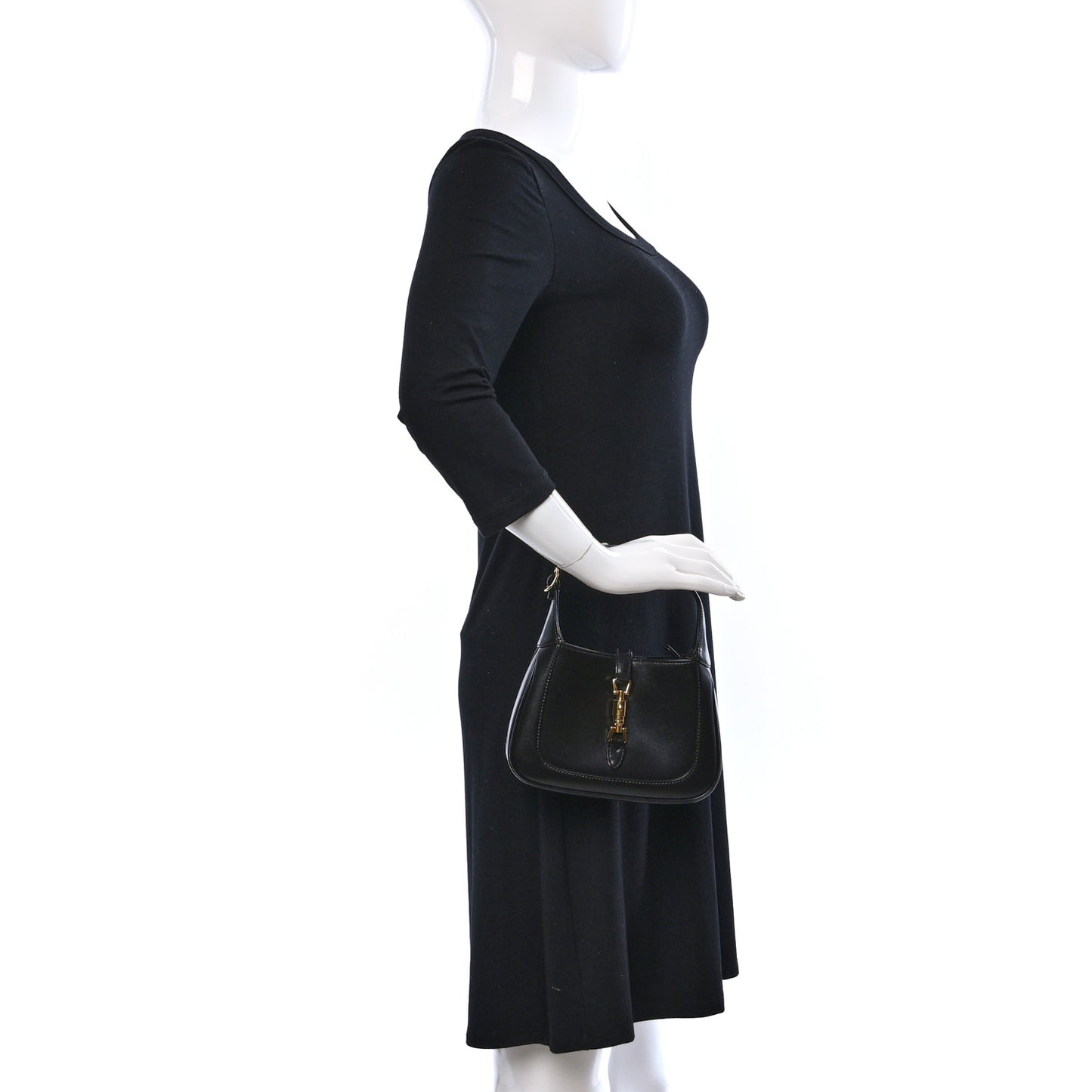 Boarded Dyana Lux Calfskin Mini Jackie 1961 Hobo Black